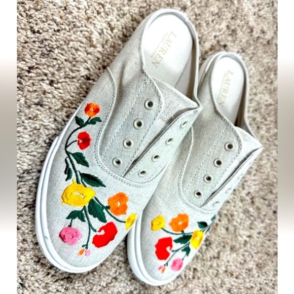 Lauren Ralph Lauren Shoes - Lauren Ralph Lauren Jaida II Natural Linen Sneaker Size 9B